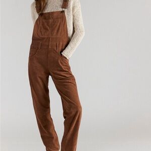 NWT We The Free Suede Overalls M